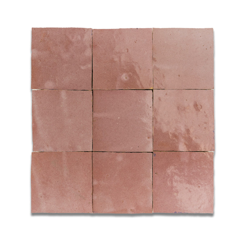 Rabat Rose Zellige Tile - 4x4 Square