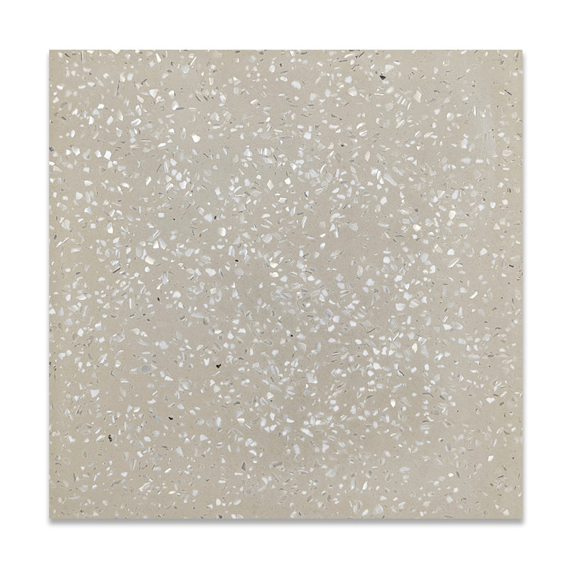 Ocean Wave/Sand Mother of Pearl Terrazzo Cement Tile