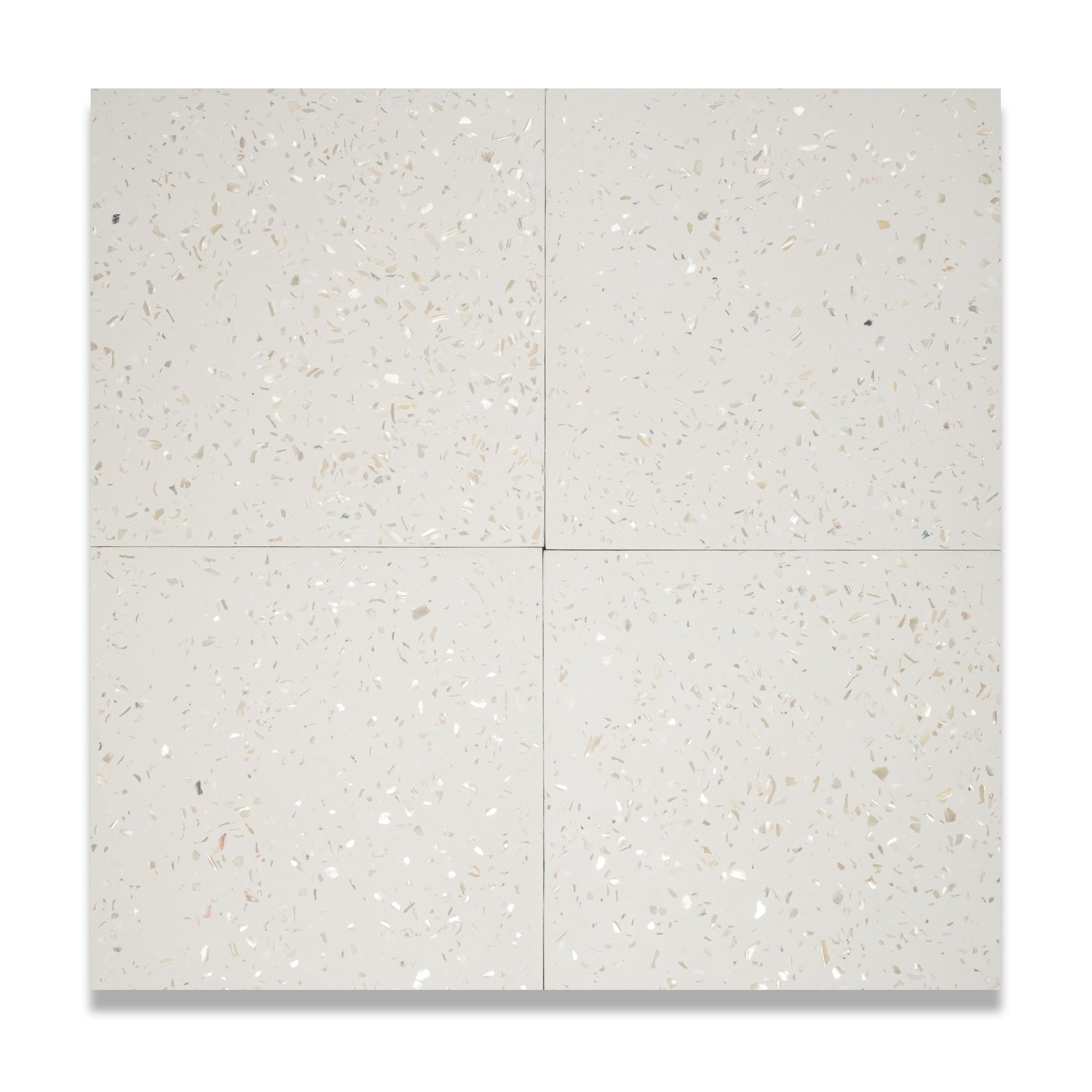 Mother of Pearl Terrazzo Tile: 8” x 8” LiLI tile #color_mp-1-white