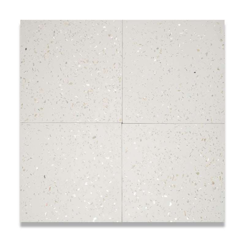 Mother of Pearl Terrazzo Tile: 8” x 8” LiLI tile