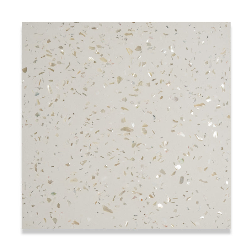 Mother of Pearl Terrazzo Tile: 8” x 8” LiLI tile