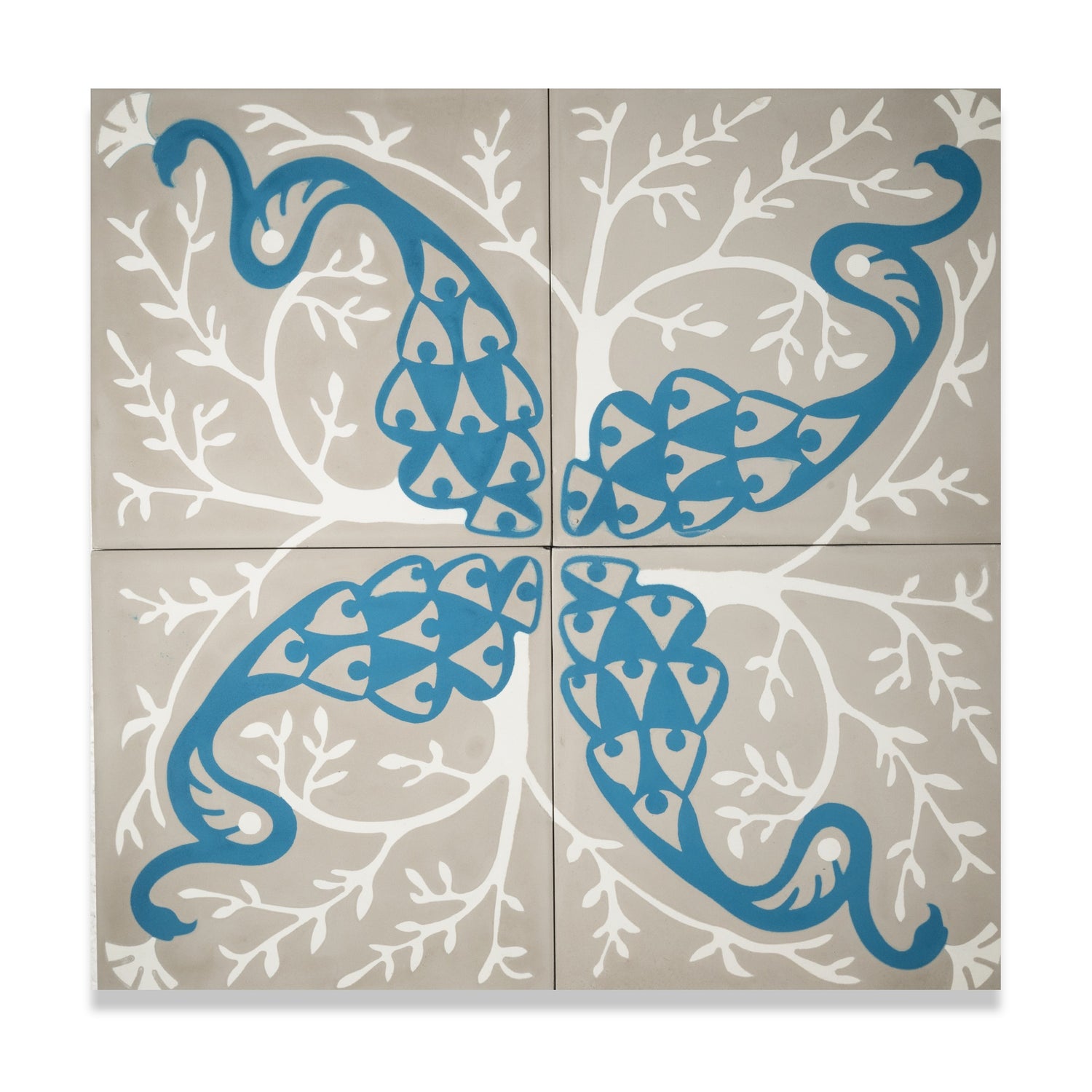 Peacocks x Adam Trest 8"x8" Floor & Wall Tile