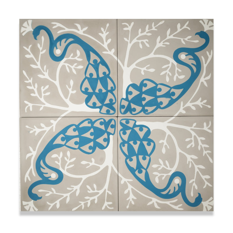 Peacocks Cement Tile x Adam Trest