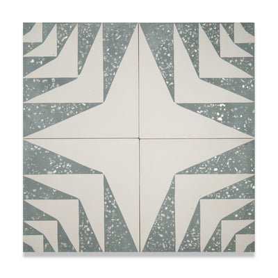 Raffia Mother of Pearl Terrazzo Cement Tile