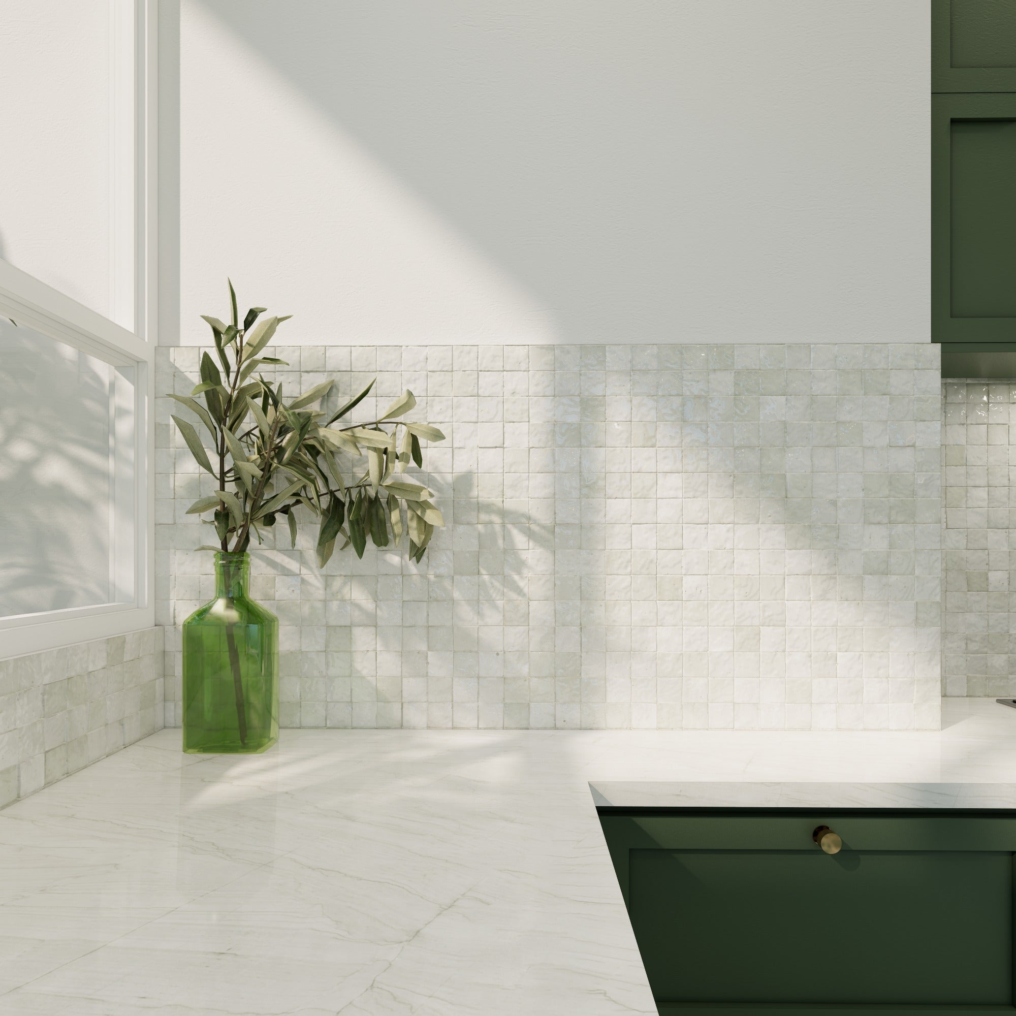 Soft White Zellige Tile: Shop 2x2 Mosaic Design Today – LiLi Tile