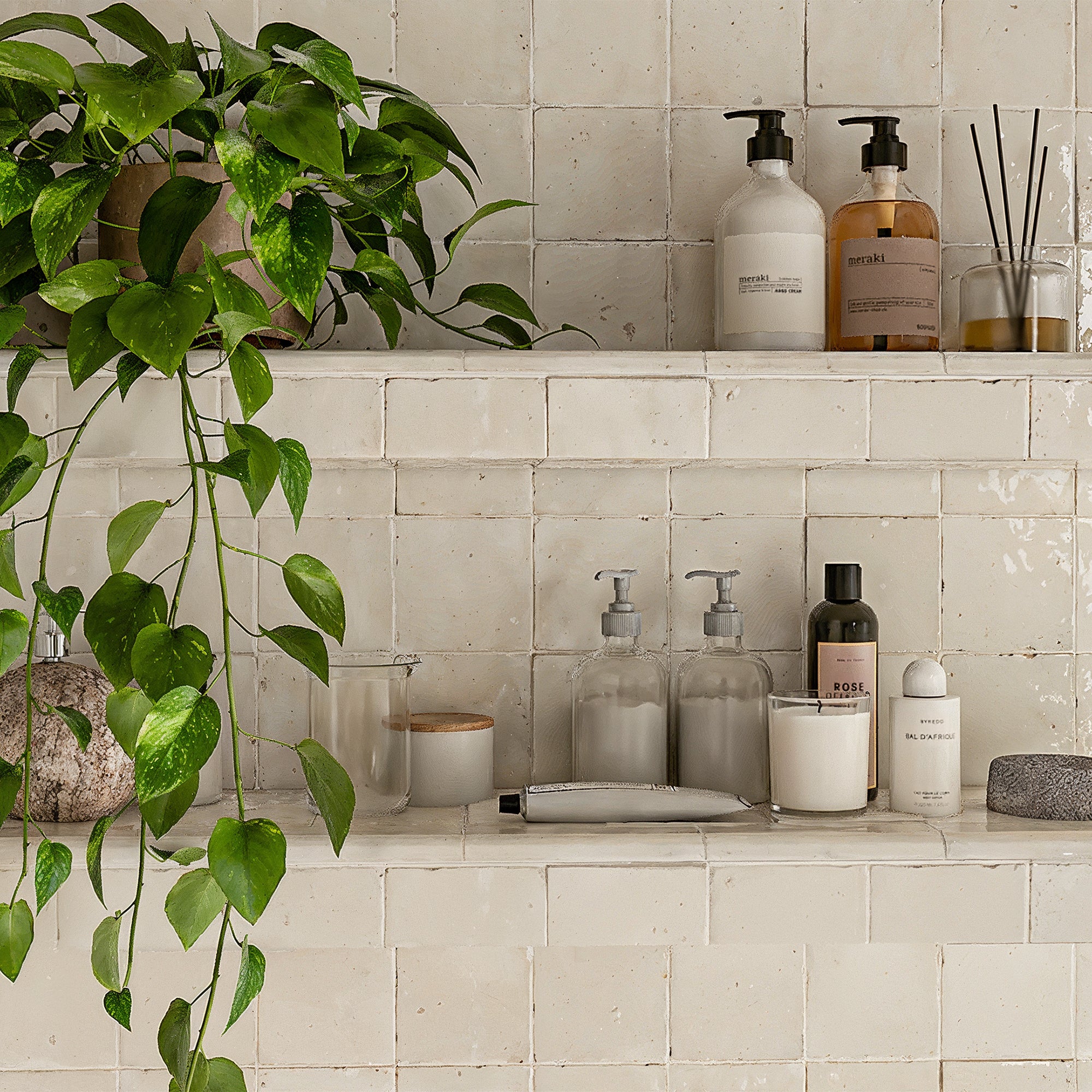 Zellige Tiles: Soft White 4x4 Square for Elegant Spaces – LiLi Tile