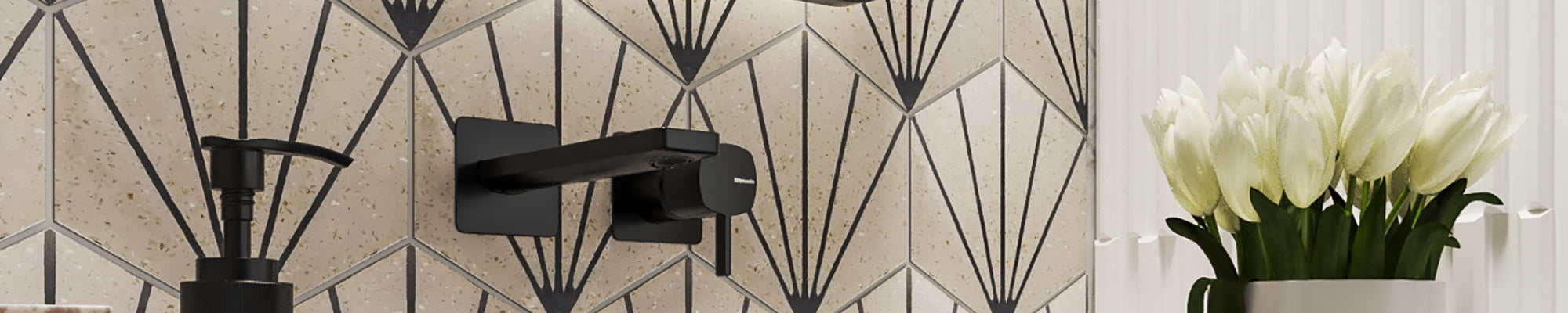 8x9 Inch Hexagon Terrazzo Tiles