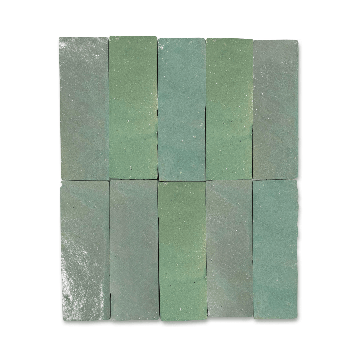 Agave Green Zellige Tile - 2x6 Bejmat