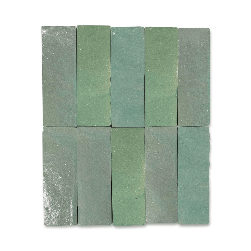 Agave Green Zellige Tile - 2x6 Bejmat