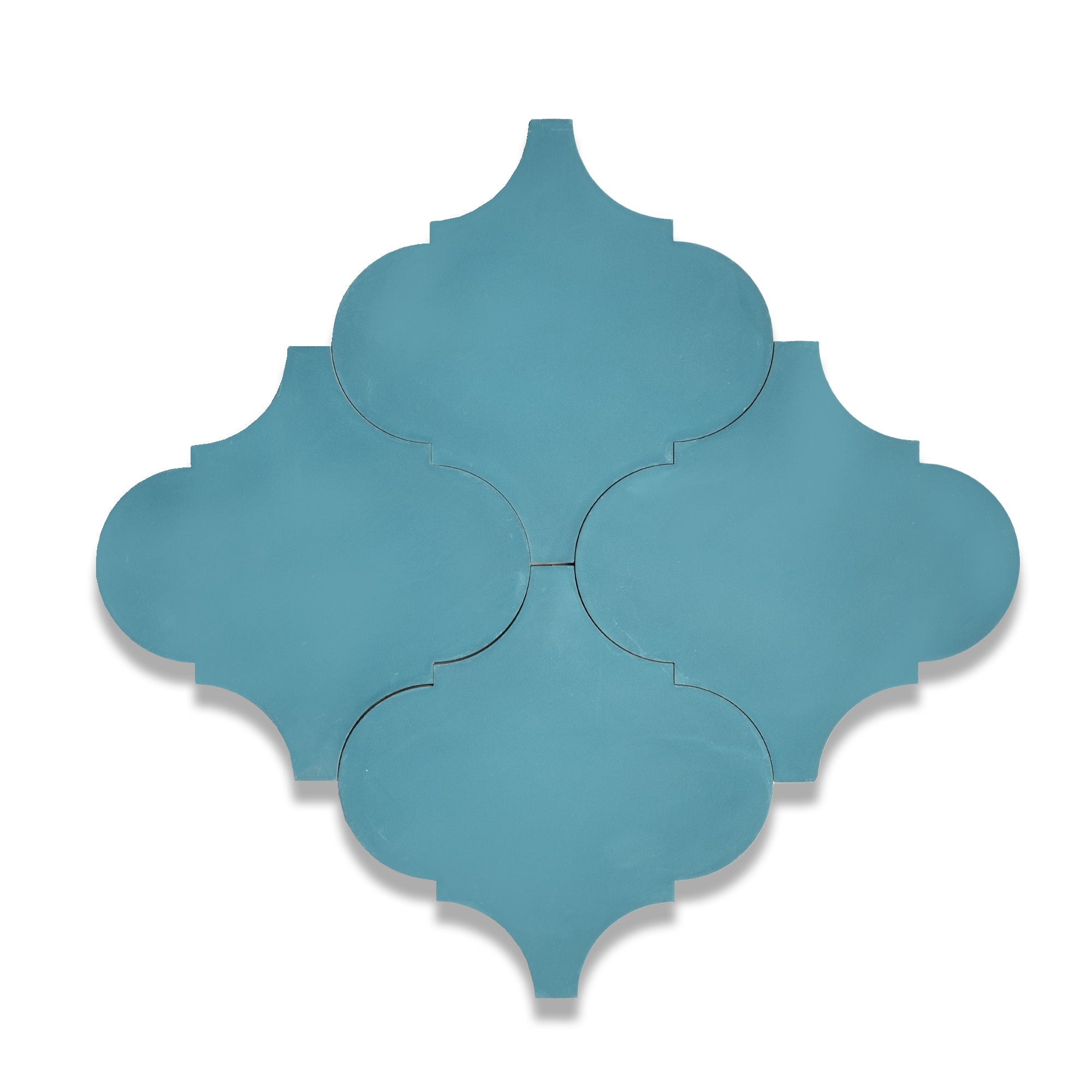 Arabesque Cement Tile 8x8 Terracotta (4013) — multi-tile flat lay