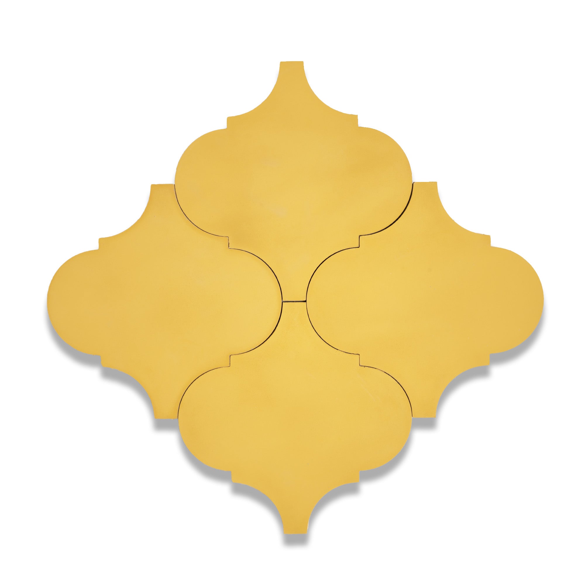 Arabesque Cement Tile 8x8 Yellow (7000) — multi-tile flat lay