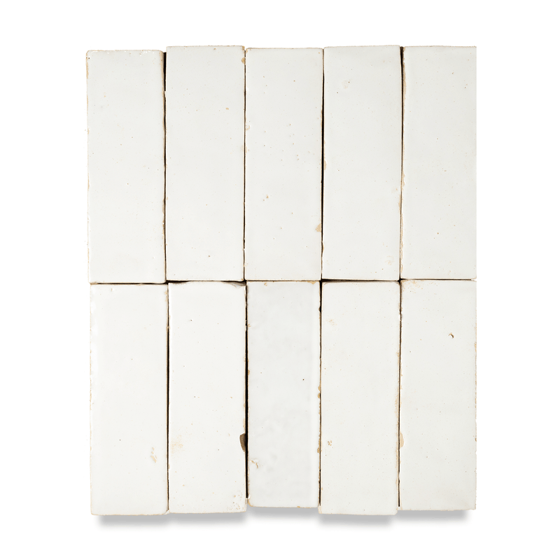 Soft White Zellige Tile - 2x6 Bejmat