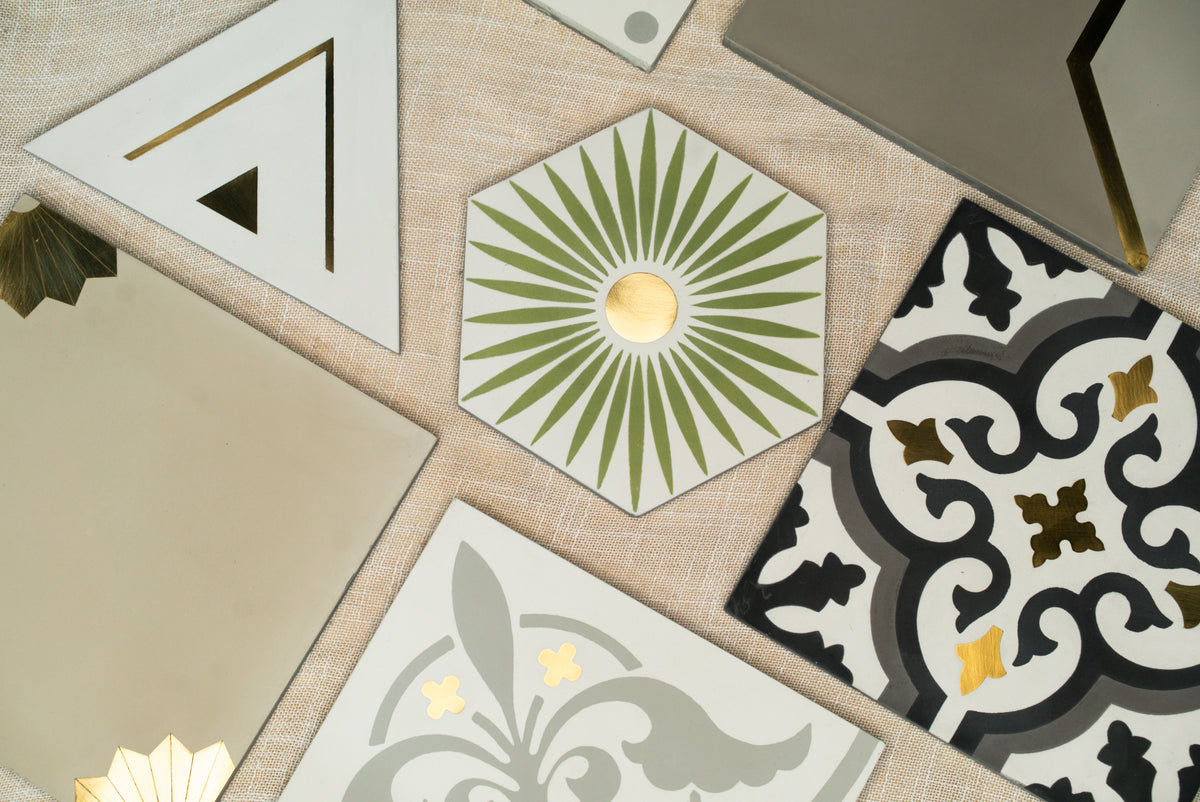 Metal Insert Cement Tiles