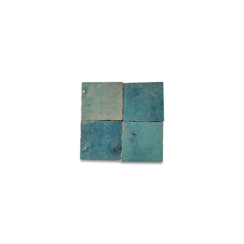 Denim Blue Zellige Tile - 2x2 Mosaic