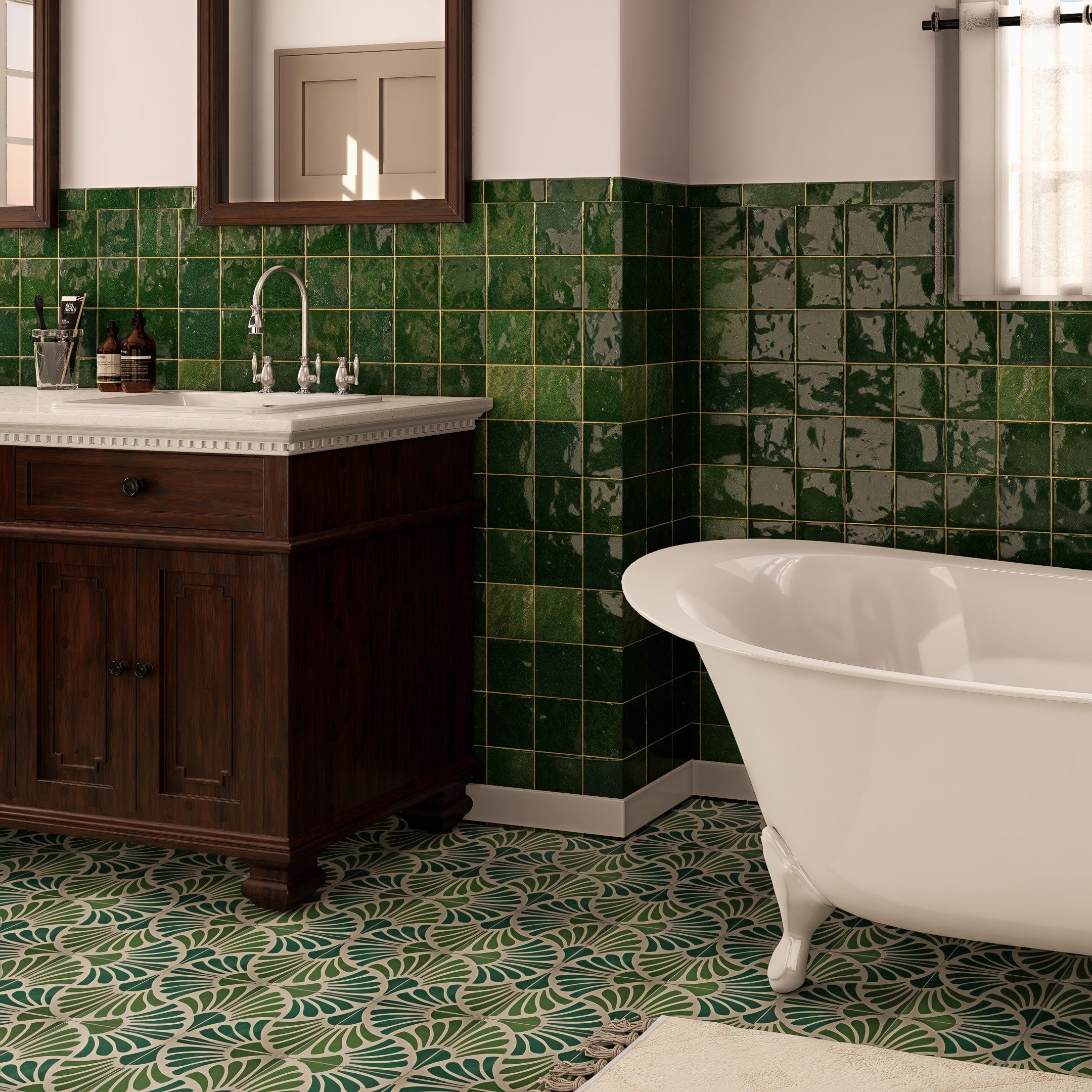 Medina Emerald Zellige Tile 4x4 Square: A Vibrant Option – LiLi Tile
