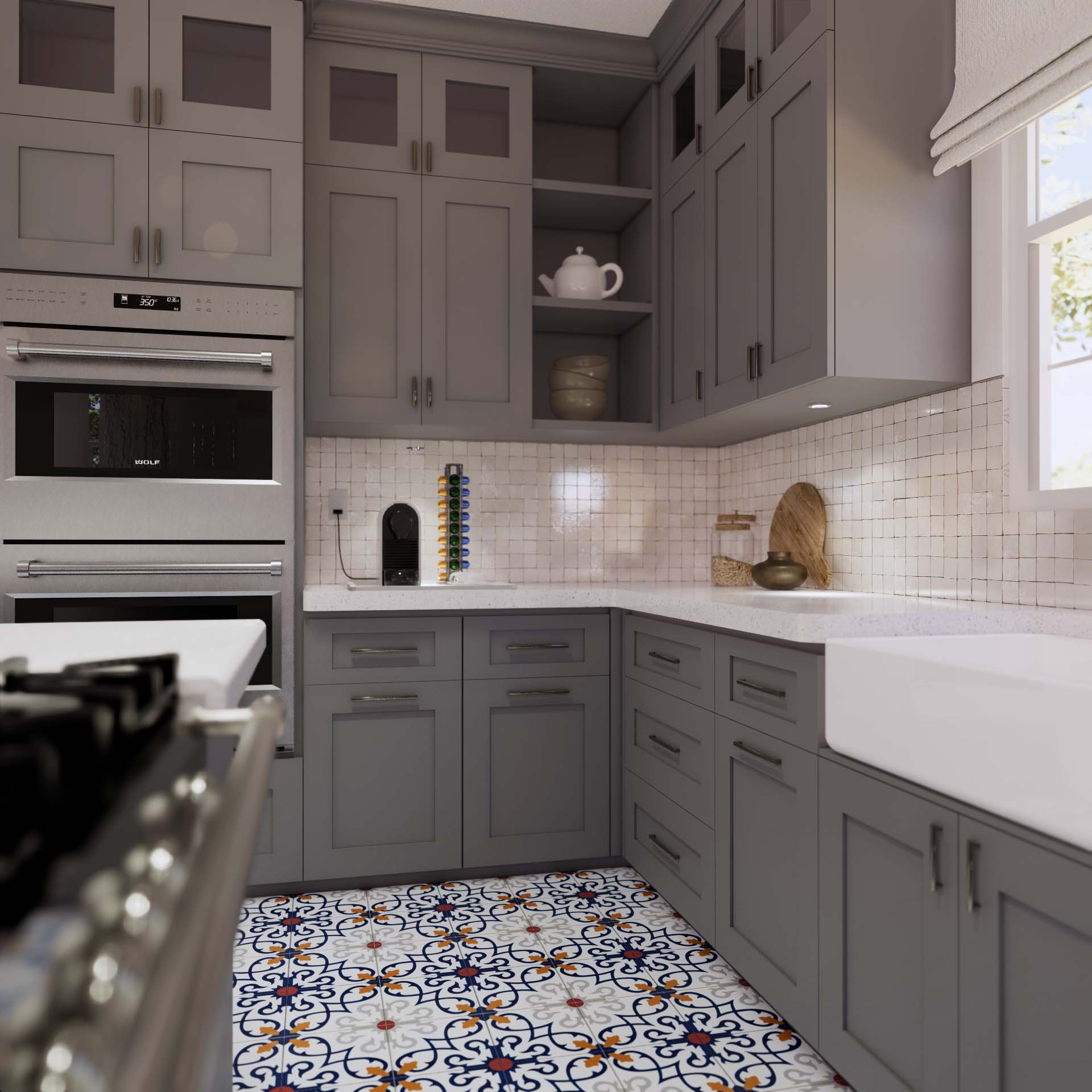 Magnolia White Zellige Tile - Handcrafted 2x2 Clay Mosaic – LiLi Tile