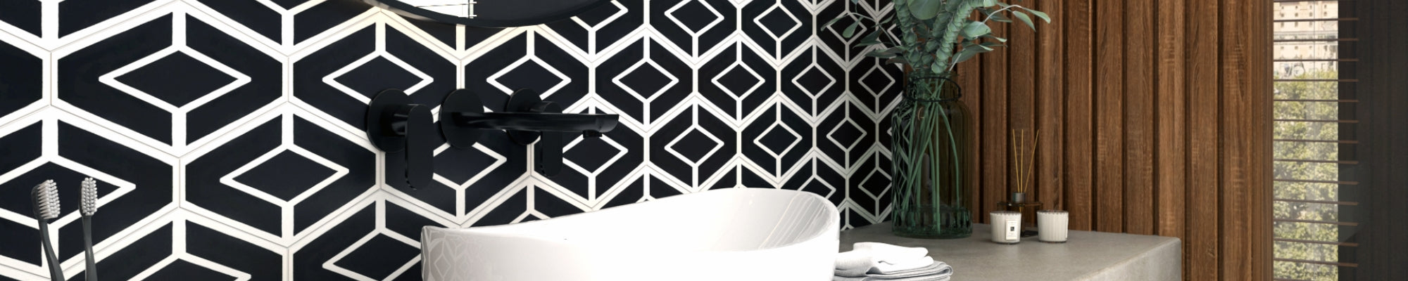 Elongated Hexagon Tiles