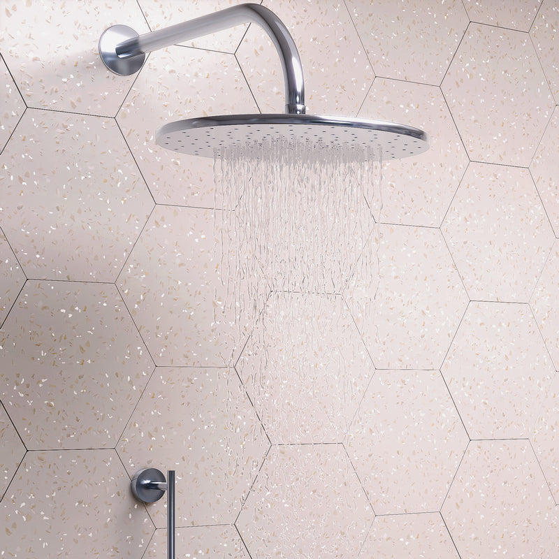 Mother of Pearl Terrazzo 8"x9" Hexagon Floor & Wall Tile