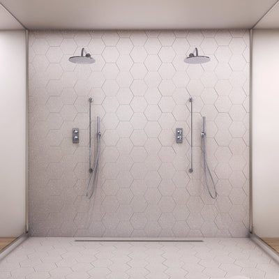 Mother of Pearl Terrazzo 8"x9" Hexagon Floor & Wall Tile