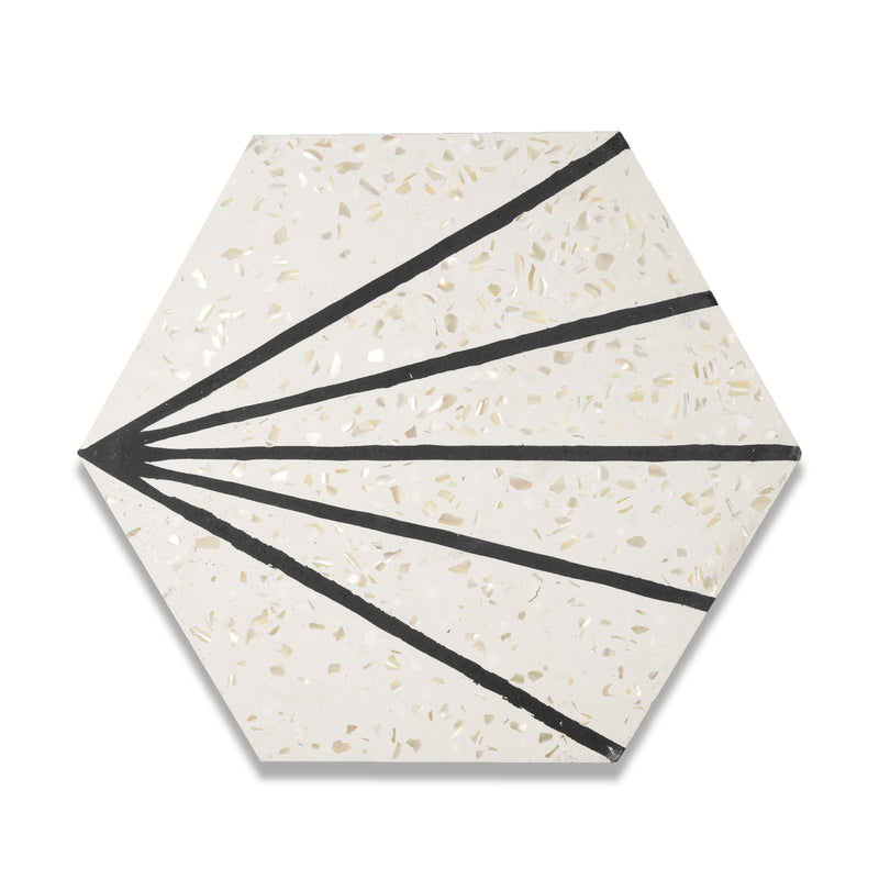 Claws - Mother of Pearl Hexagon Cement Tile