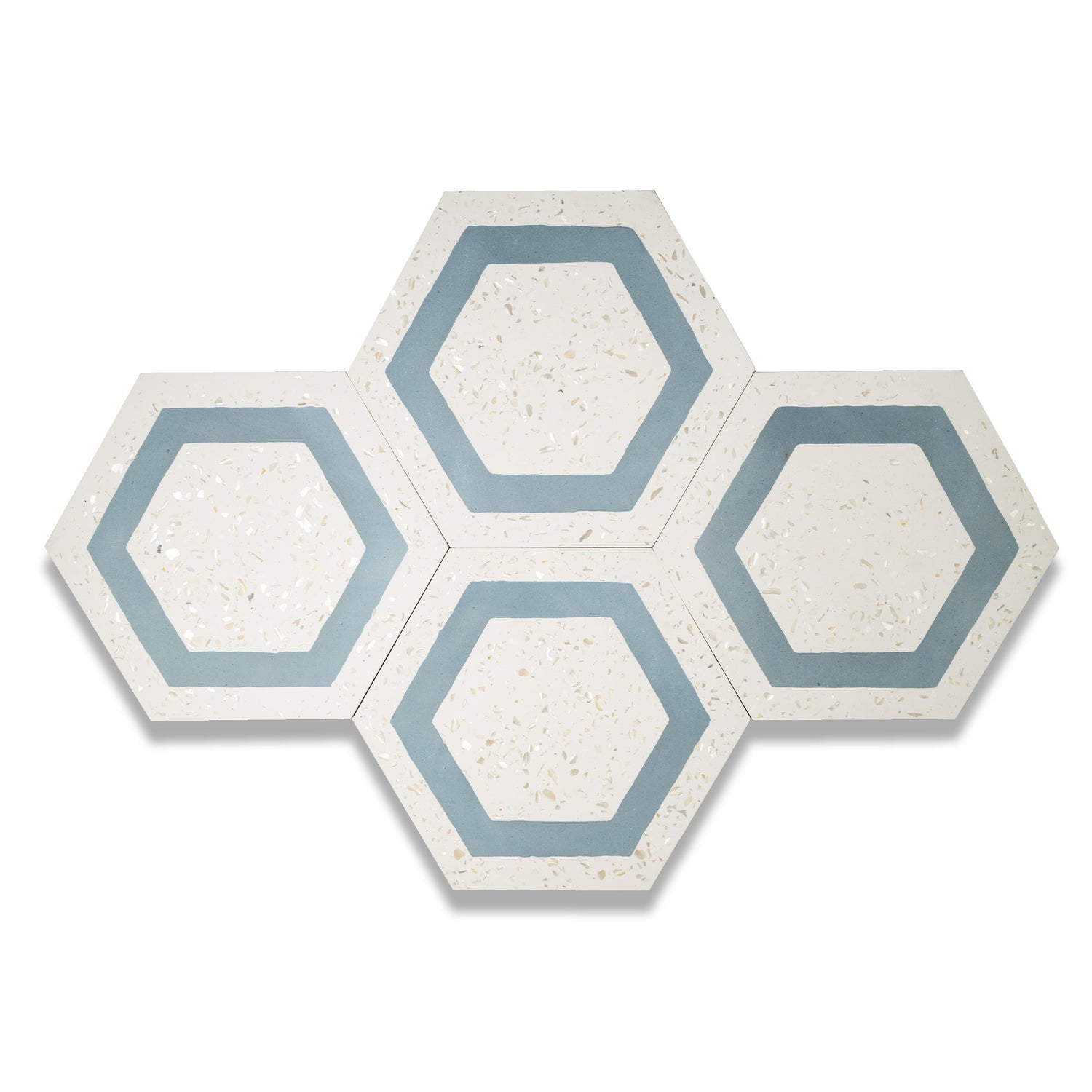 Honeycomb Mother of Pearl Terrazzo 8"x9" Hexagon Floor & Wall Tile