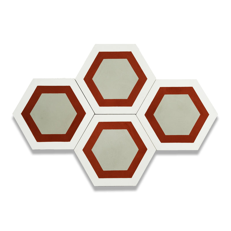 Miel Series Hexagon Tile: 6” x 7”