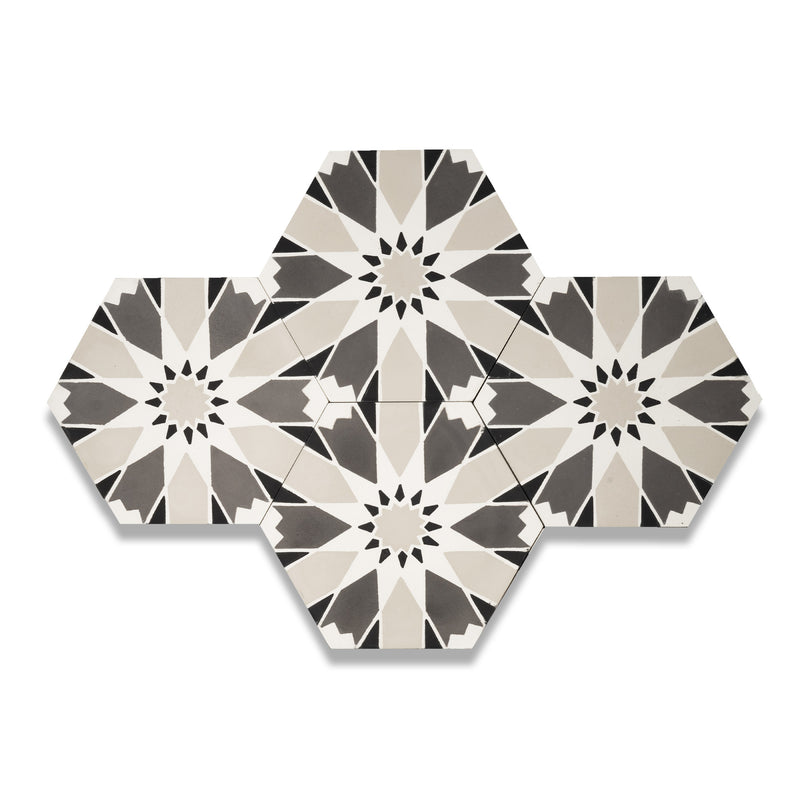 Sunny Hex Cement Tile