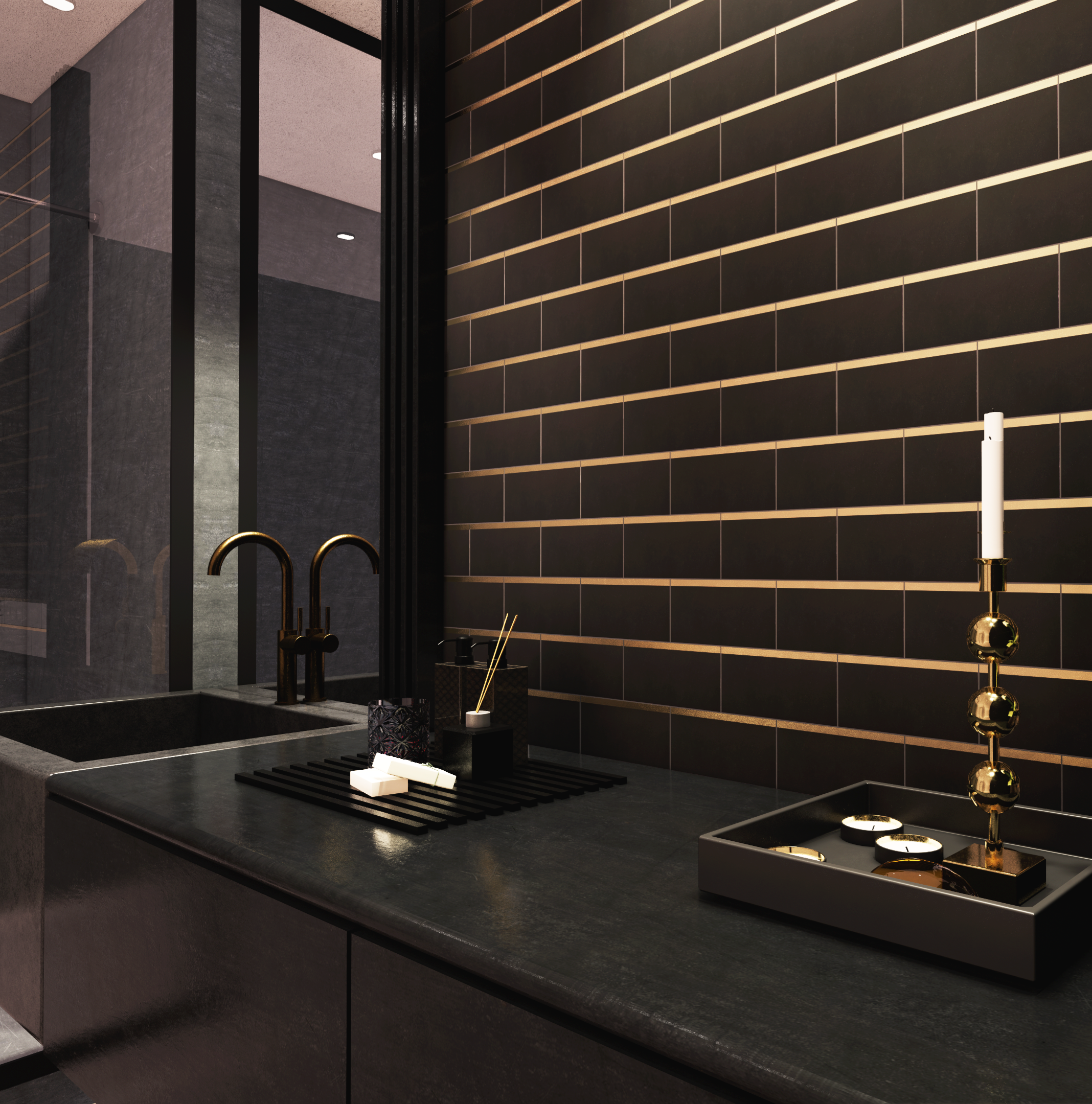 Bullnose Cement Tiles