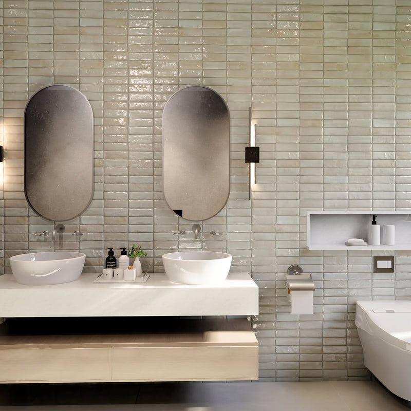 Linen Beige Zellige Tile - 2x6 Bejmat