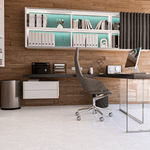 Mother of Pearl Terrazzo Tile: 8” x 8” LiLI tile home office 