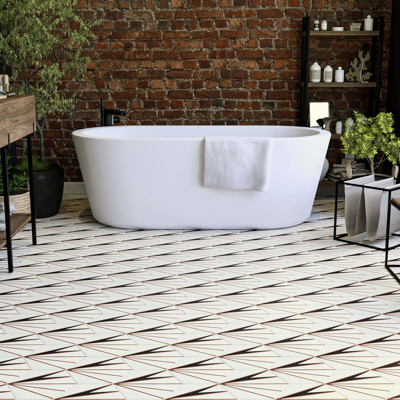 Maggie 8"x9" Hexagon Floor & Wall Tile