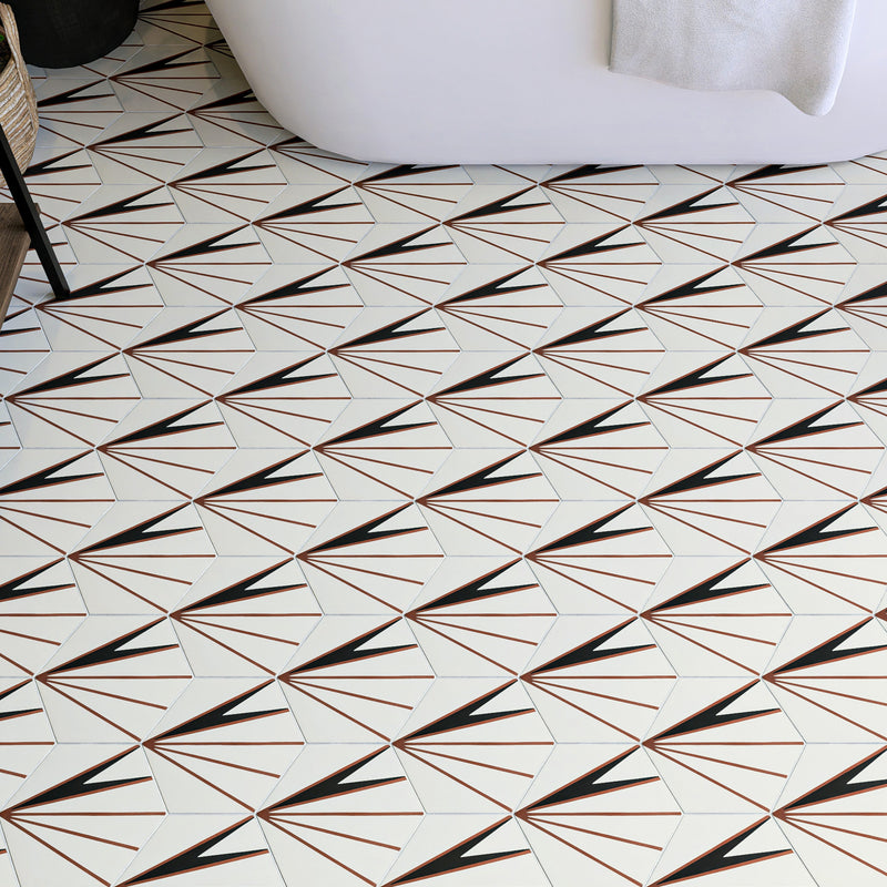 Maggie 8"x9" Hexagon Floor & Wall Tile