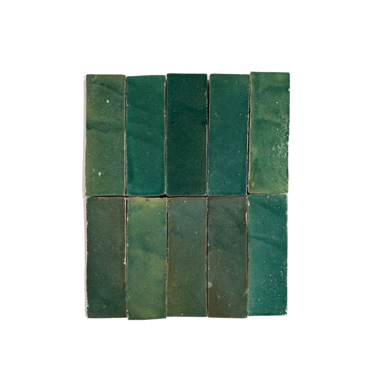 Medina Emerald Zellige Tile - 2x6 Bejmat