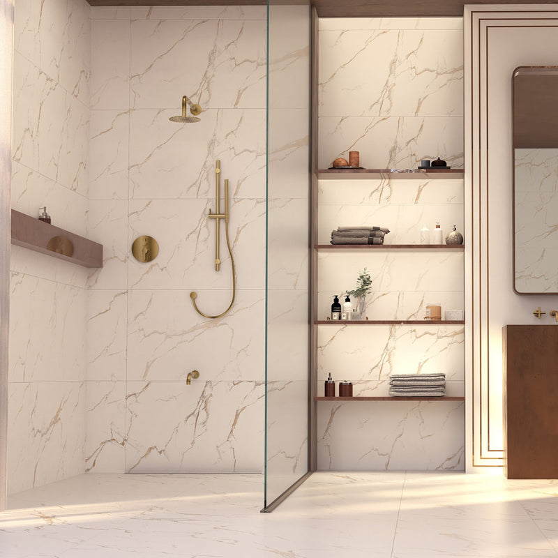 Palazzo White 24"x48" Porcelain Tile 3/8"