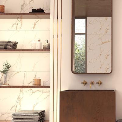 Palazzo White 24"x48" Porcelain Tile 3/8"