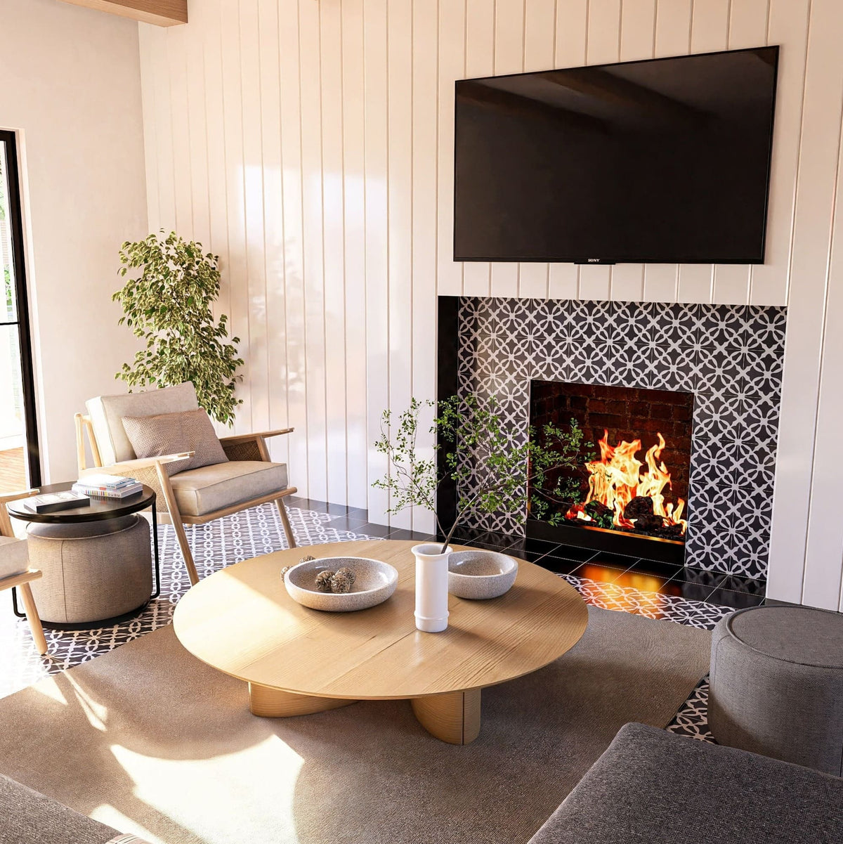Paris Series: 8” x 8" - LiLi Tile fireplace 