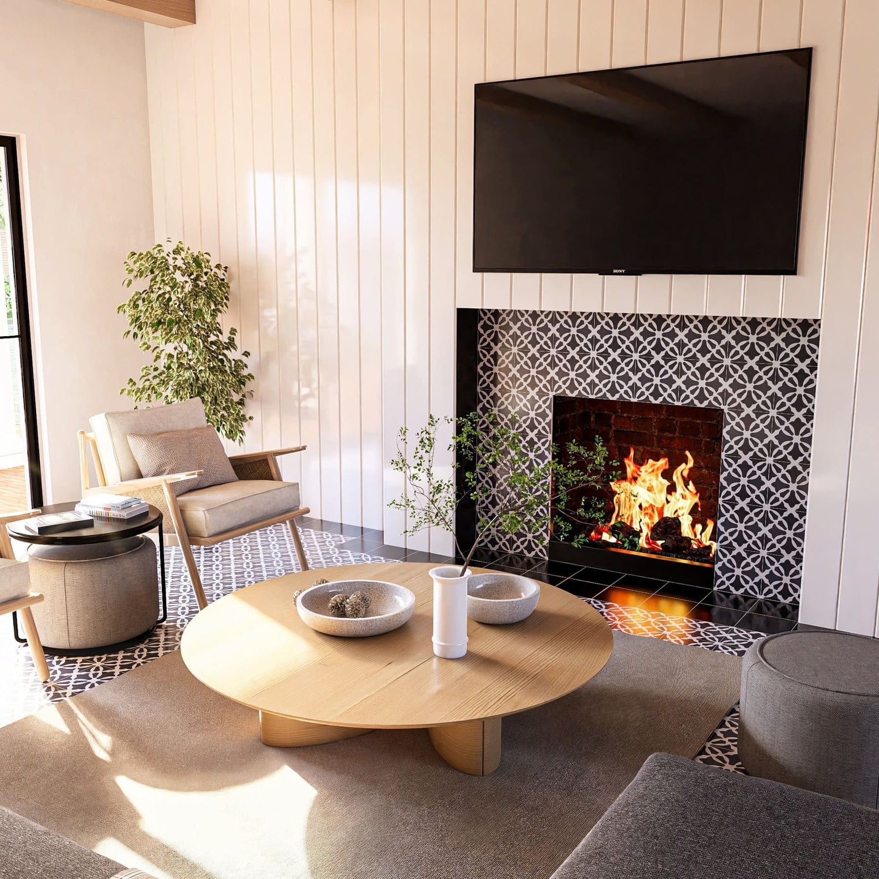 Paris Series: 8” x 8" - LiLi Tile fireplace 