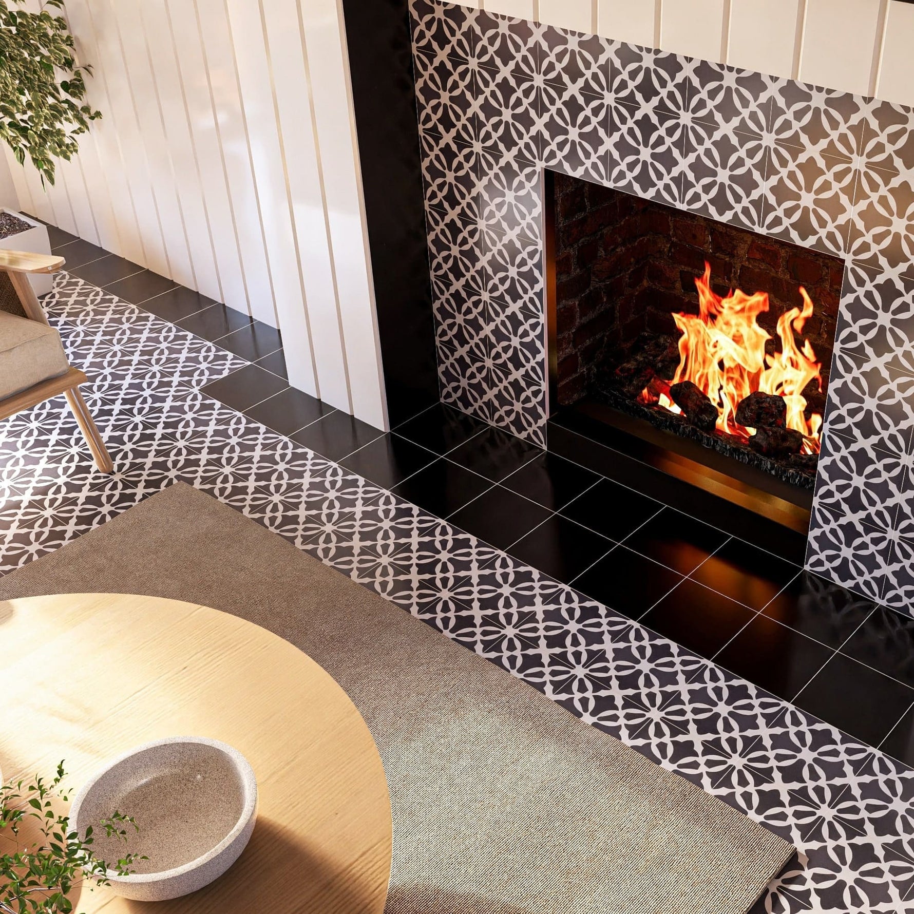 Paris Series: 8” x 8" - LiLi Tile fireplace 