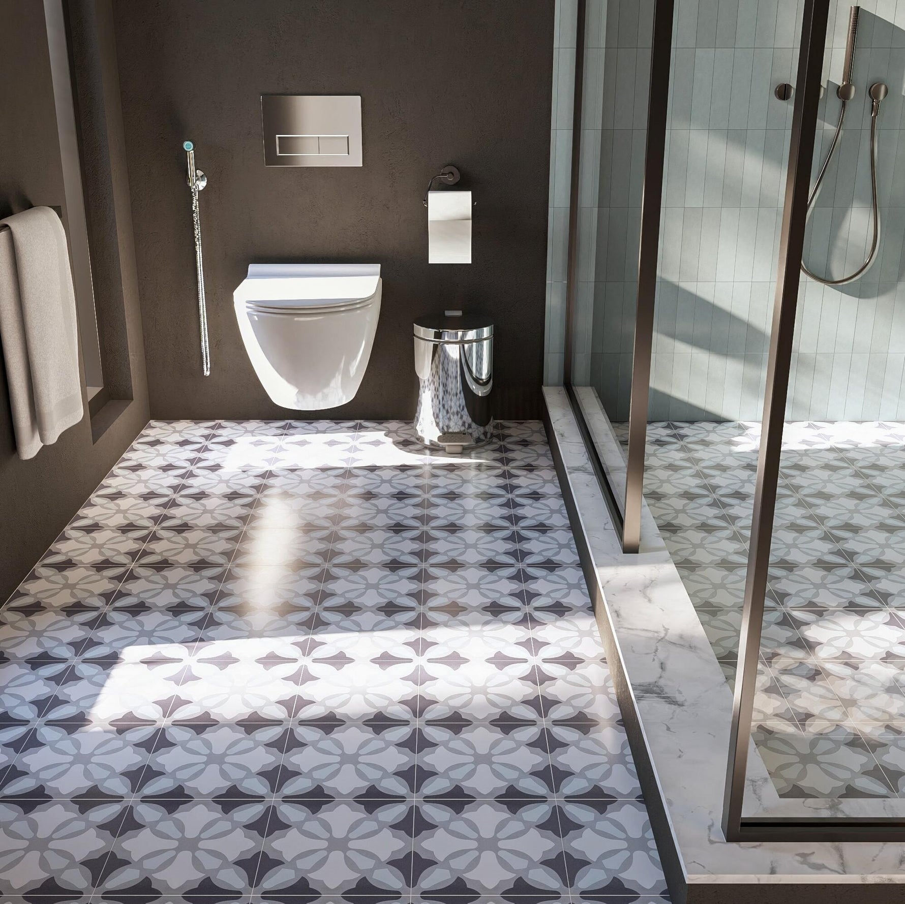 Paris Series: 8” x 8" - LiLi Tile bathroom 