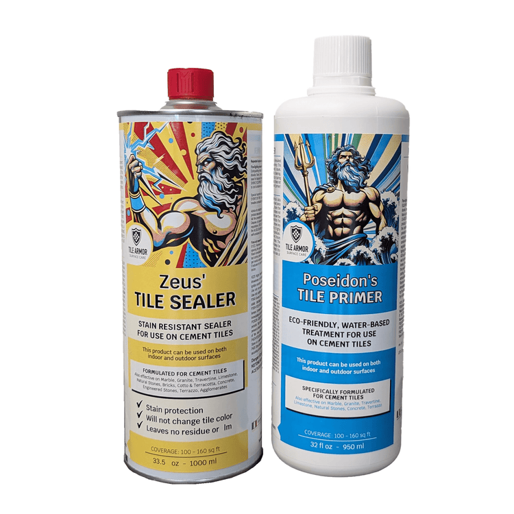 Poseidon's Tile Primer & Zeus' Tile Sealer Bundle