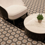 Rise Hexagon Tile: 6” x 7” - LiLi Tile commercial space 