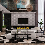Rise Hexagon Tile: 6” x 7” - LiLi Tile fireplace 