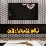 Rise Hexagon Tile: 6” x 7” - LiLi Tile fireplace 