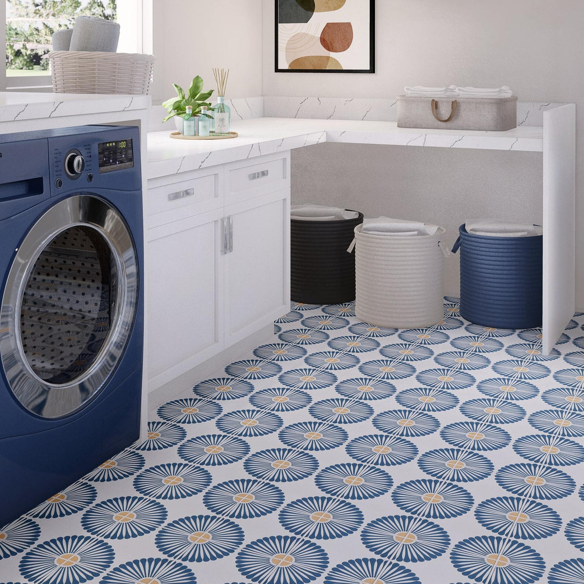 Rita Series: 8” x 8” LiLi tile laundry room 