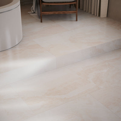 Rococo Cream Matte 24"x48" Porcelain Tile 3/8"
