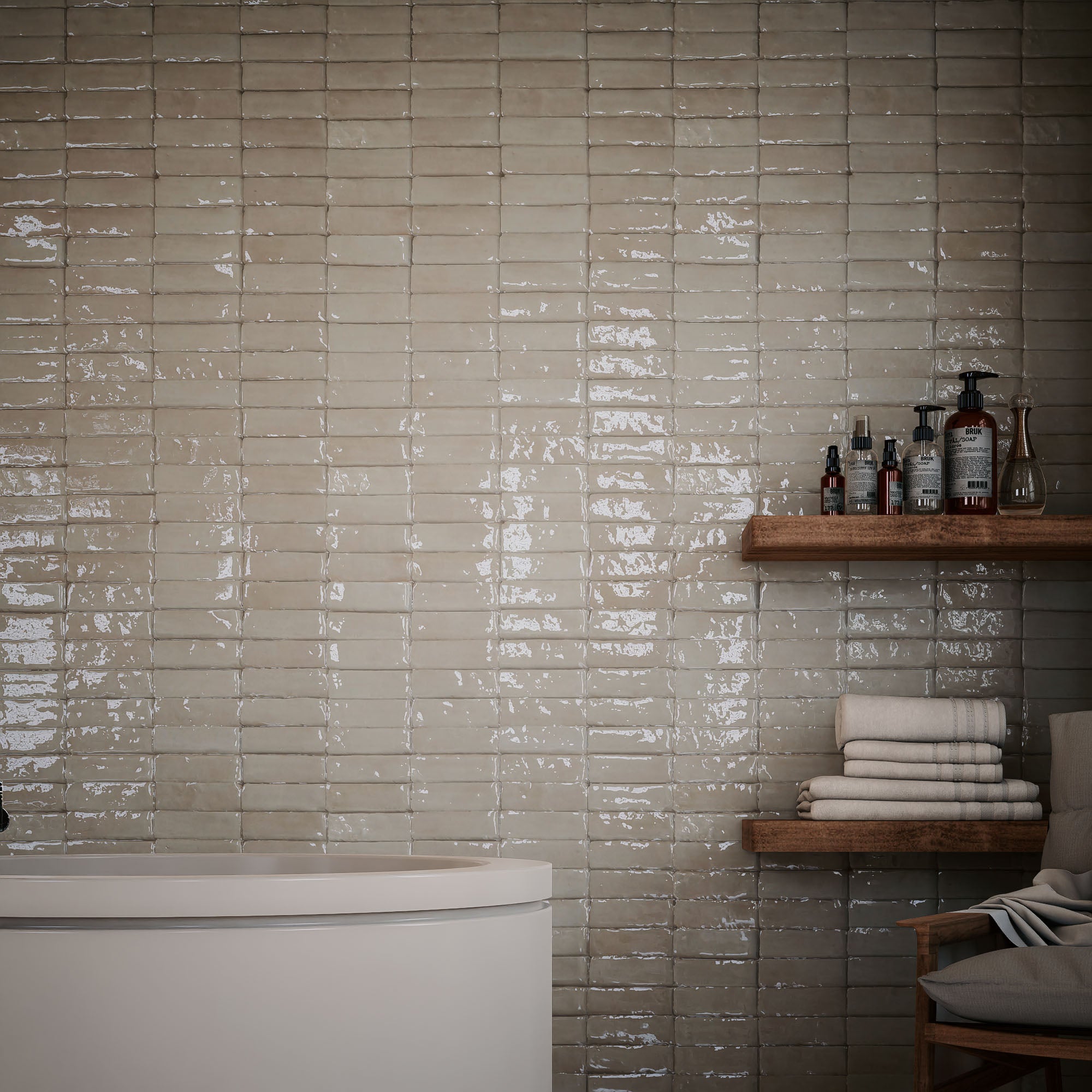Linen Beige Zellige Tile 2x6 Bejmat: Classic Style Option – LiLi Tile
