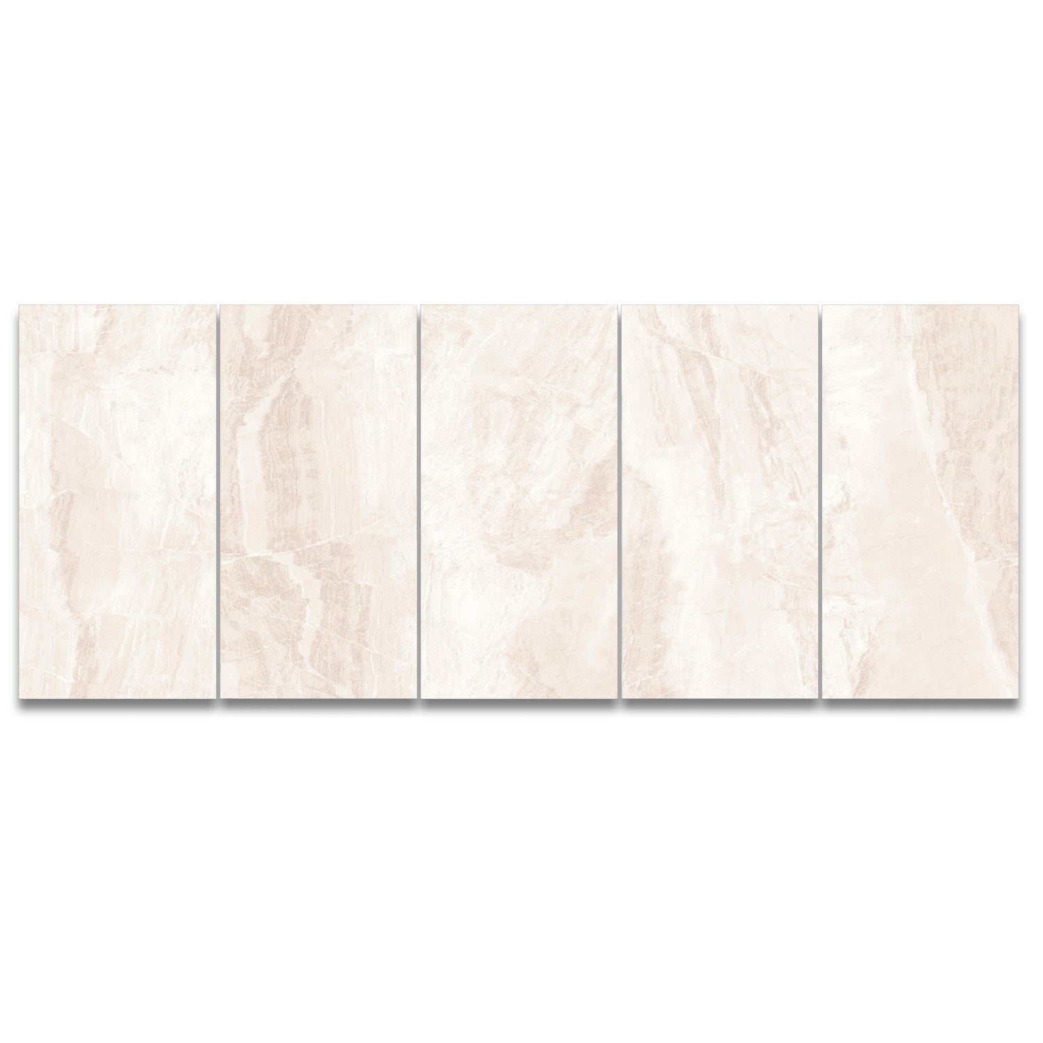 Rococo Cream Polished 24"x48" Porcelain Tile 3/8"