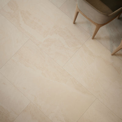 Rococo Cream Polished 24"x48" Porcelain Tile 3/8"