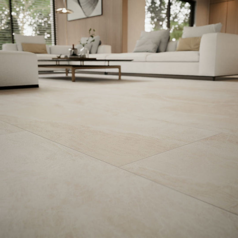 Rococo Cream Polished 24"x48" Porcelain Tile 3/8"