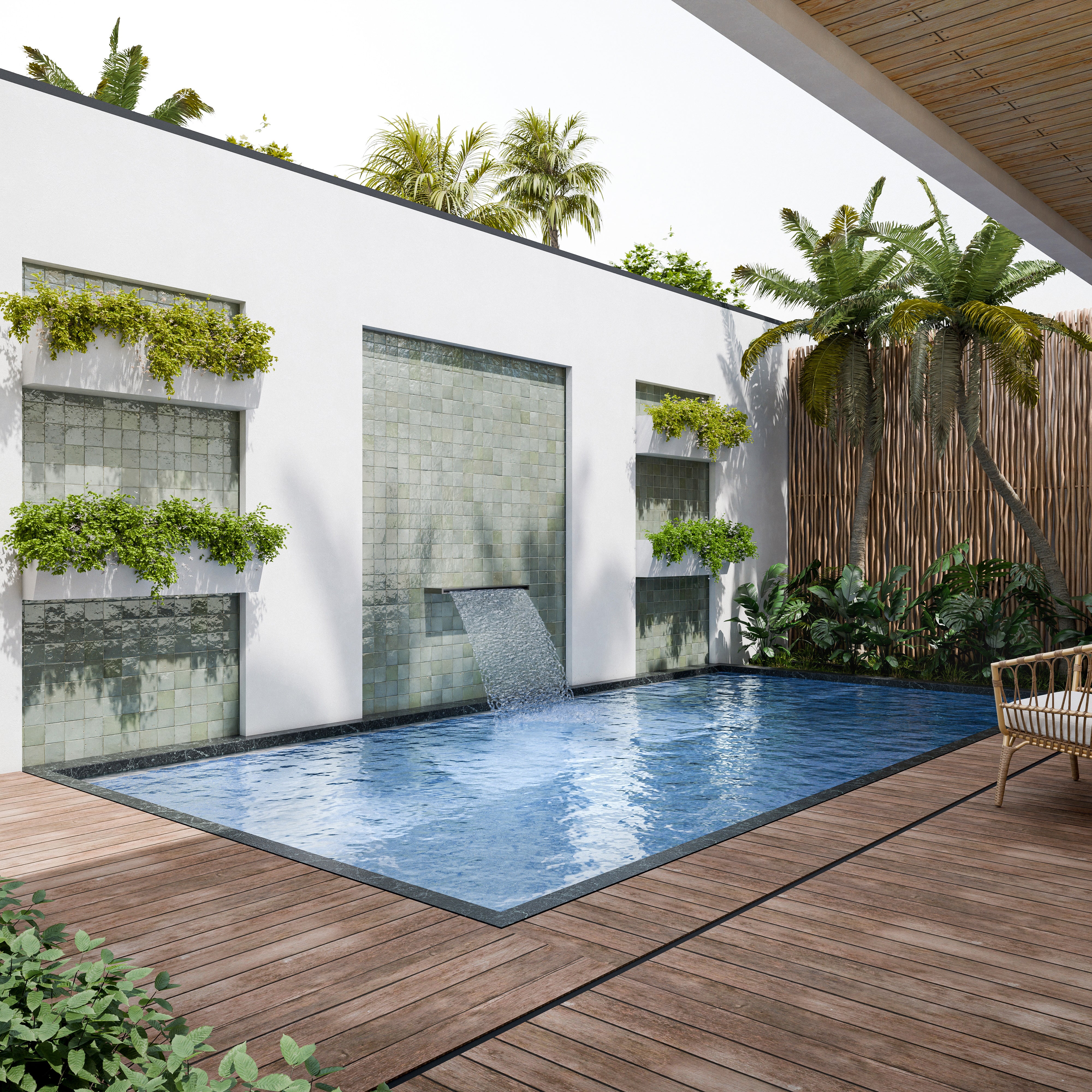 Sage Dust Zellige Tile - Handcrafted Moroccan Clay Tiles (4x4